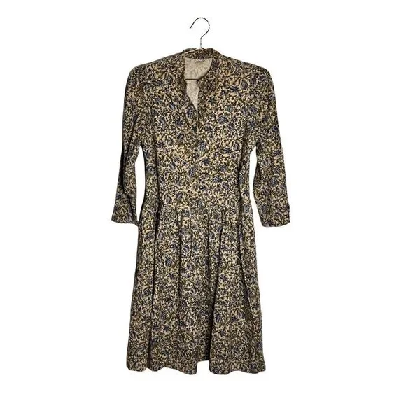 VINTAGE J. Jill Corduroy Floral Button Front Dress - Picture 5 of 14